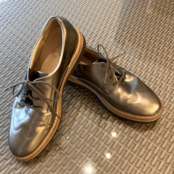 Clarks Shoes - Clarks Pewter Oxford Shoes
